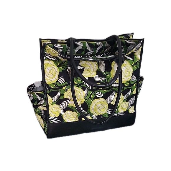 Vera Bradley La Neon Rose Black Tote-$112 MSRP EUC - Picture 6 of 13